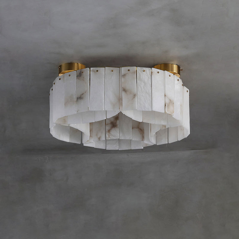 Contemporary Alabaster Flush Mount Ceiling Lamp Chandeliers Riviko