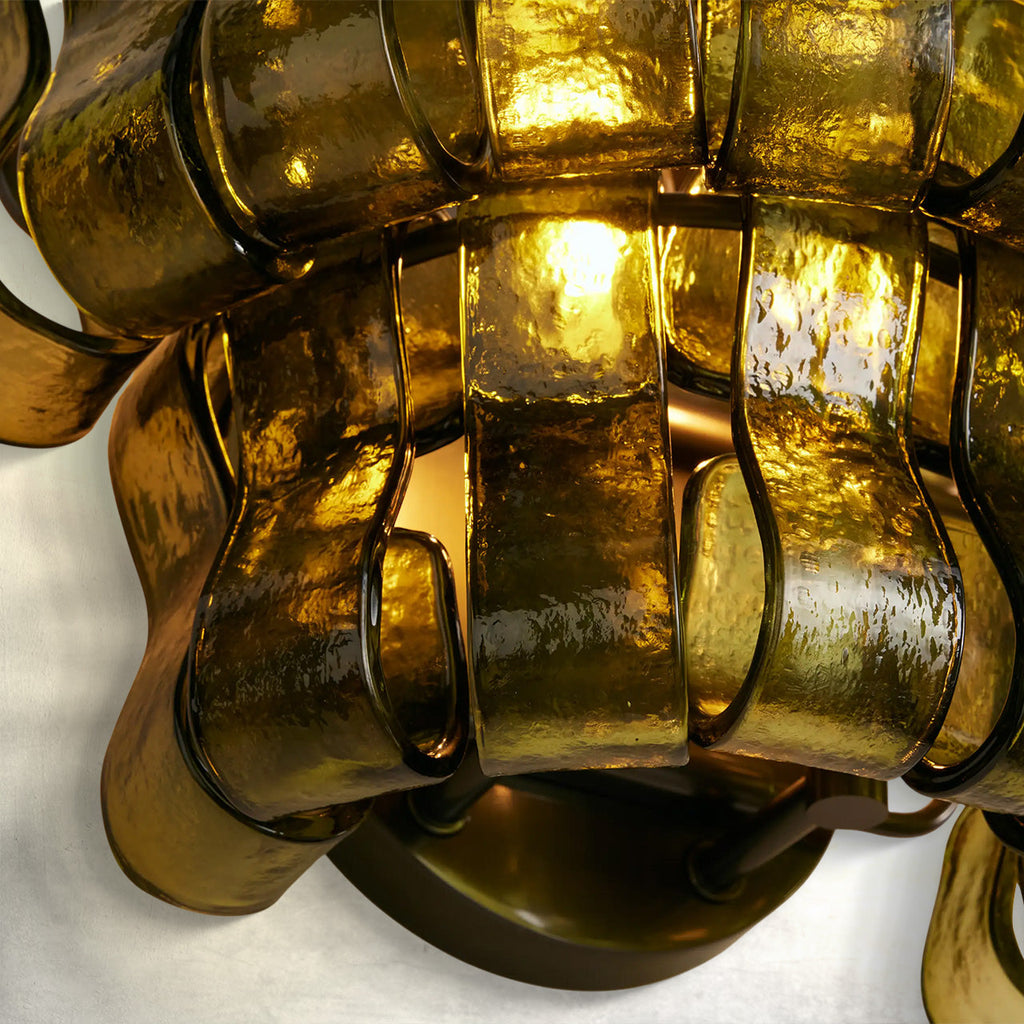 Riviko Lumina Sculpted Glass Wall Sconce - Background Shot