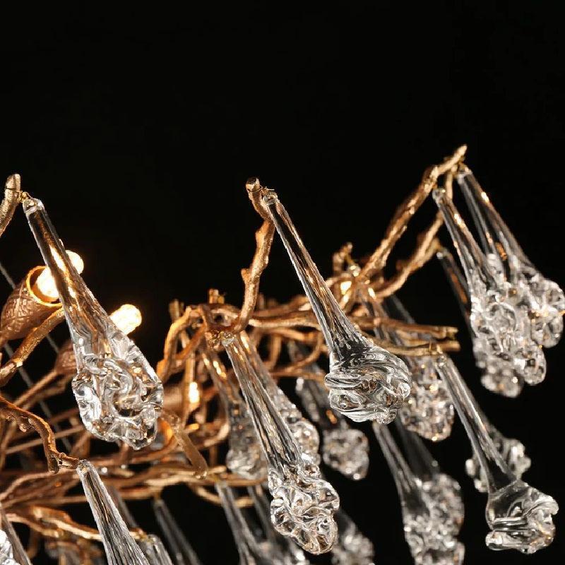 Riviko Verdant Bloom Brass Branch Chandelier - Background Shot