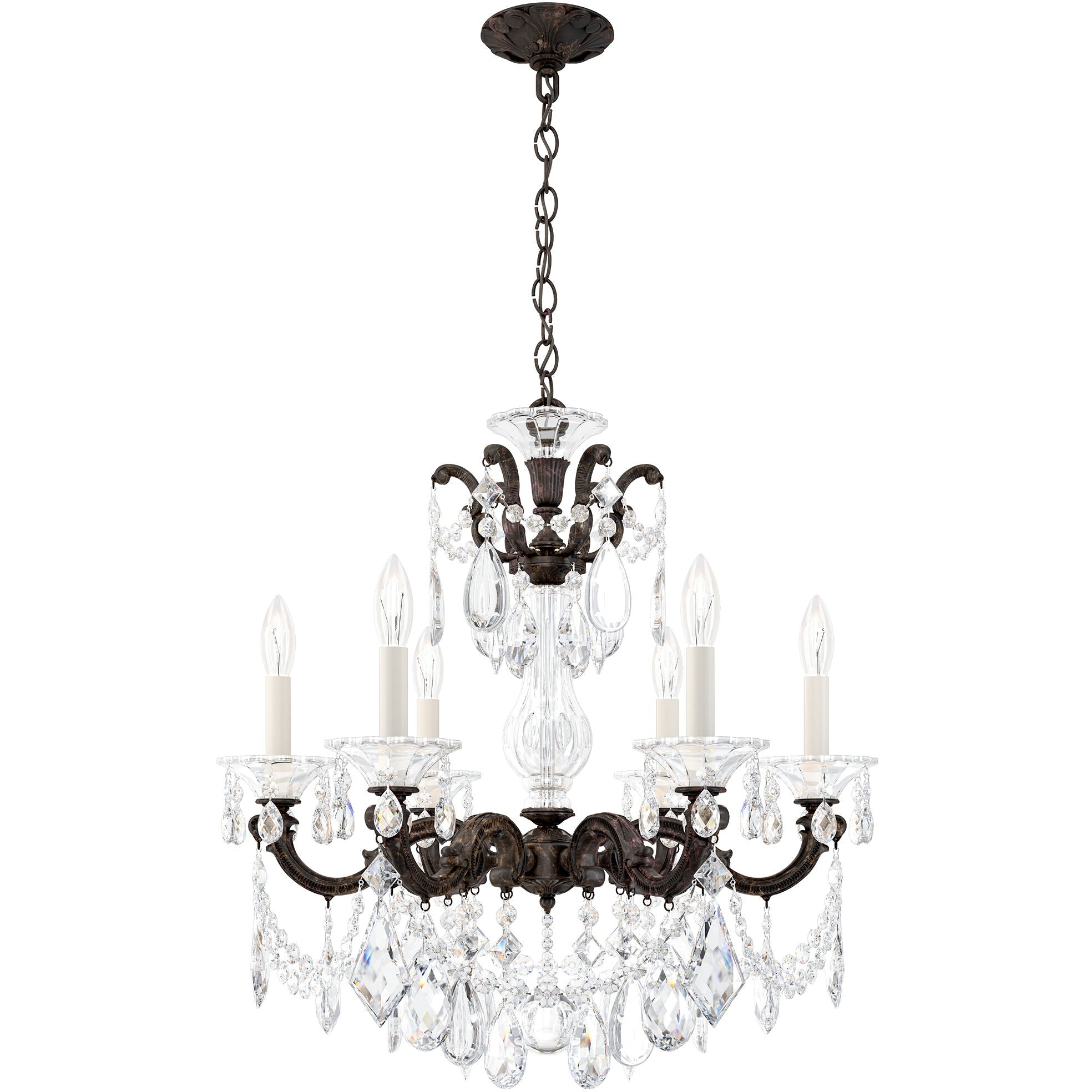 Riviko Heirloom Gold Rococo Grand Chandelier 23" - Background Shot