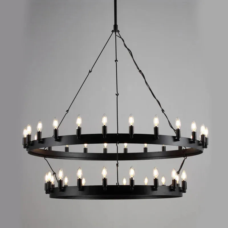 Celestine Vintage Round Chandelier Black Color