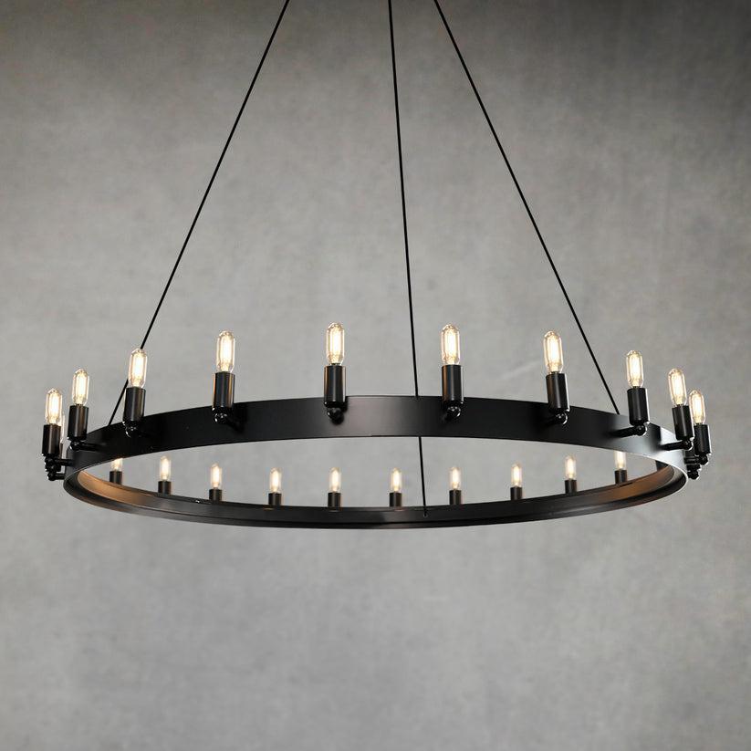Celestine Vintage Round Chandelier Black Color