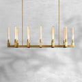 Cannel Glass Linear Chandelier 55"