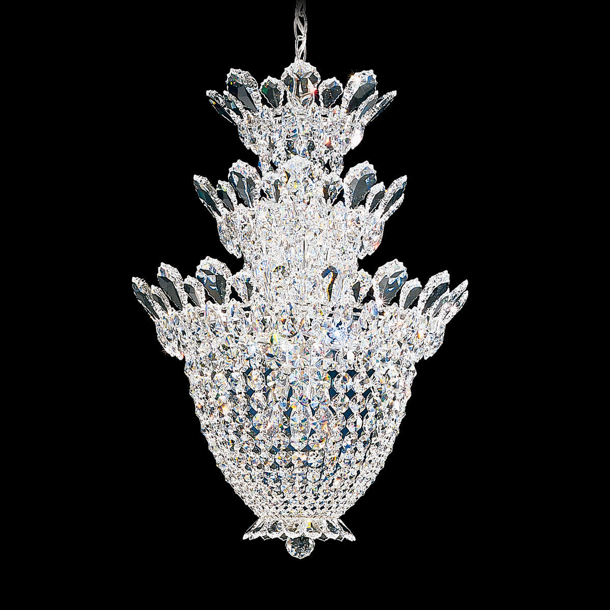 Riviko Radiant Heirloom 3-Layer Crystal Chandelier - Background Shot