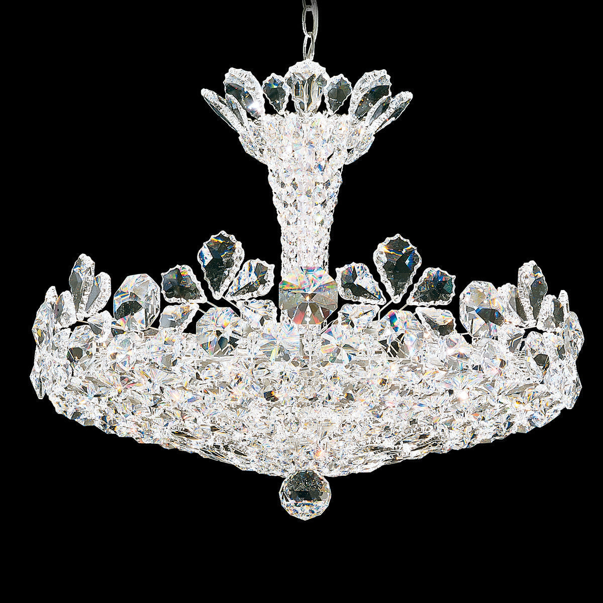 Riviko Radiant Pendeloque Crystal Chandelier 25" - Background Shot