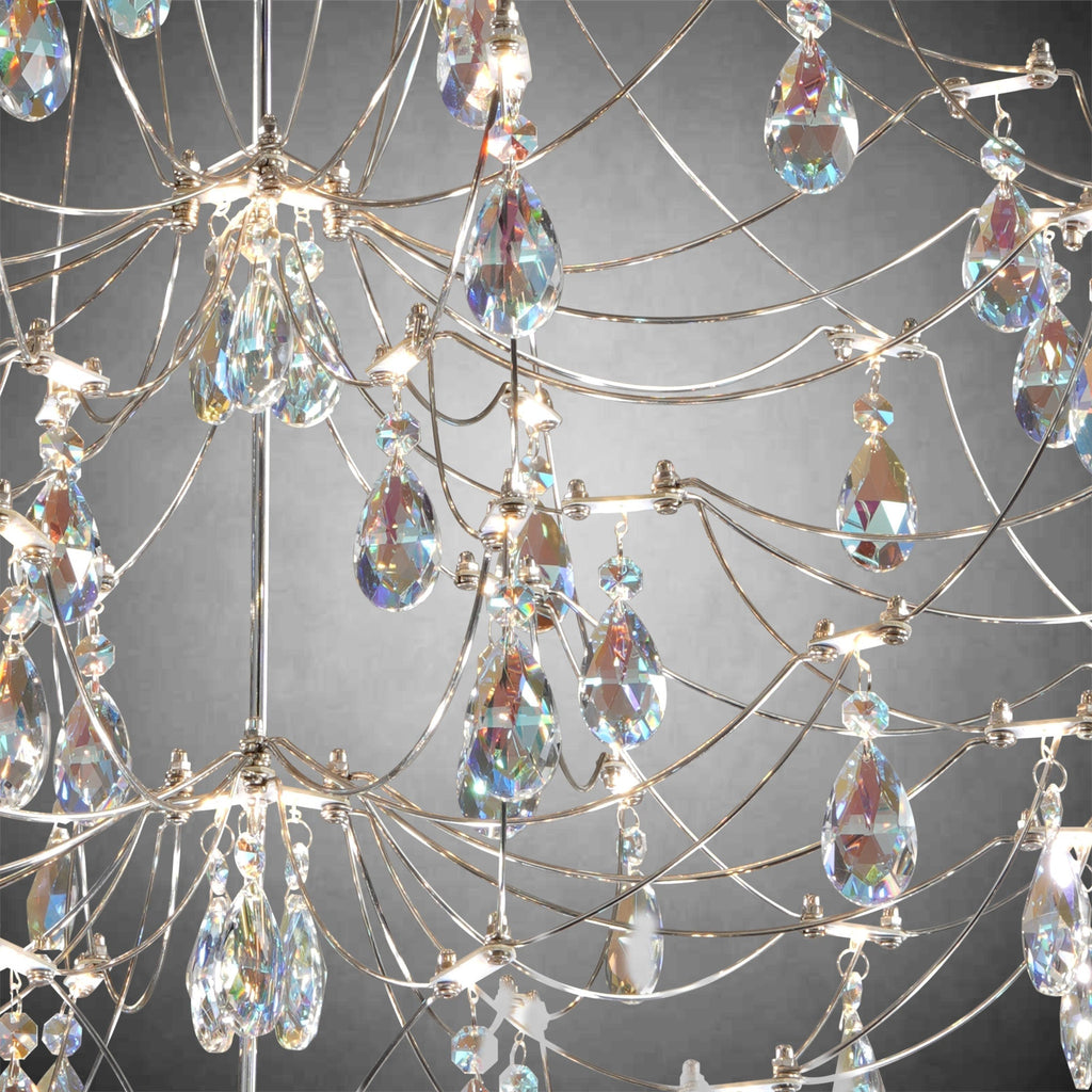Crystal Chandelier Sliver Ceiling Light Fixture
