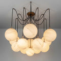 Terry Spider Alabaster Ball Chandelier, Luxurious Alabaster Chandelier Chandelier Riviko