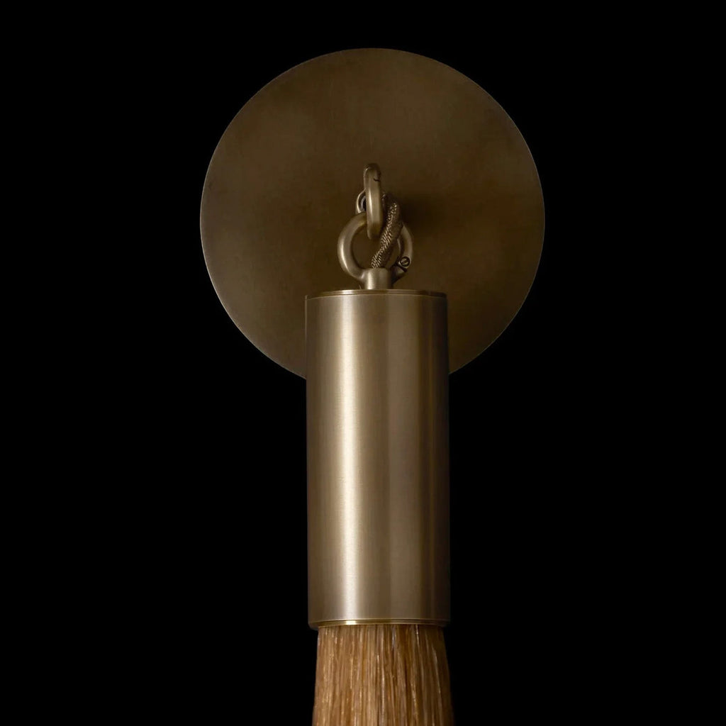 Riviko Equine Weave Brass Sconce - Background Shot