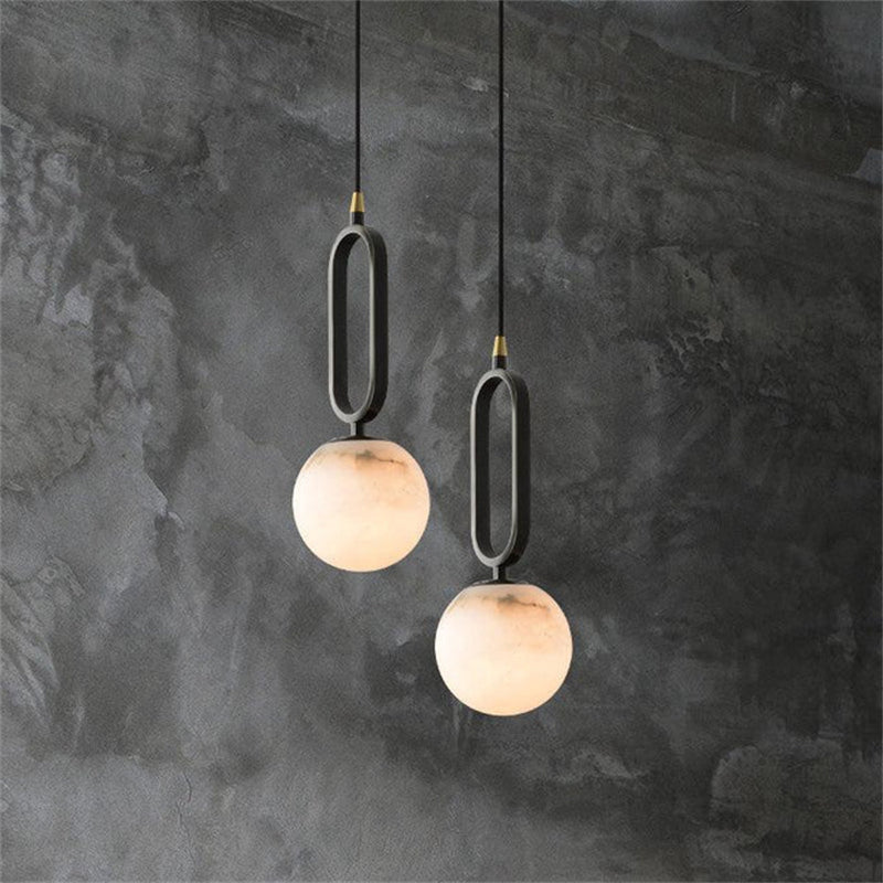 Alita Modern Alabaster Sphere Pendant Light For Bedroom Pendant Light Riviko