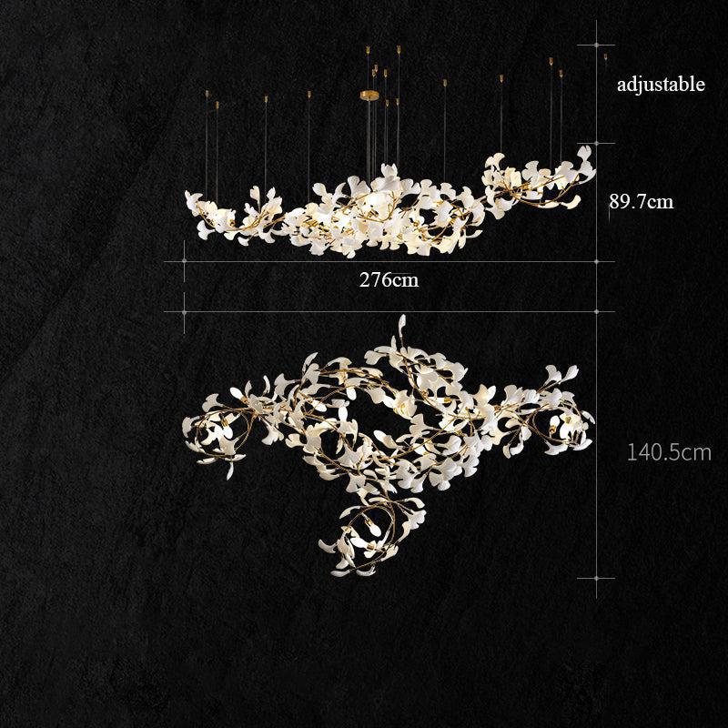 Riviko Verdant Canopy Linear Chandelier - Background Shot