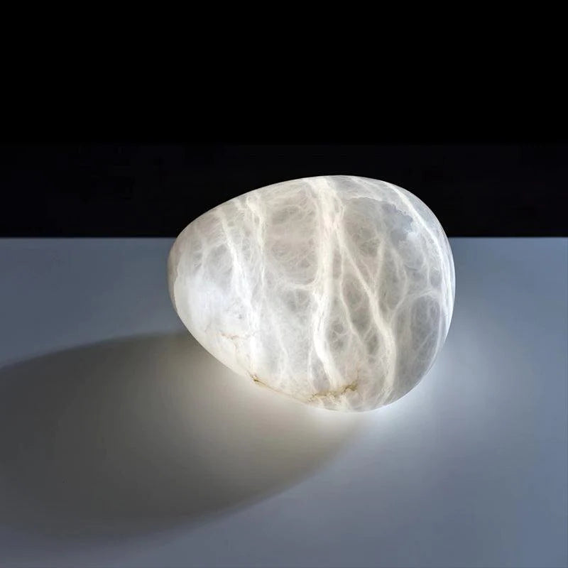 Janice Alabaster Natural Stone Pendant, Creative Pendant Light Pendant Light Riviko