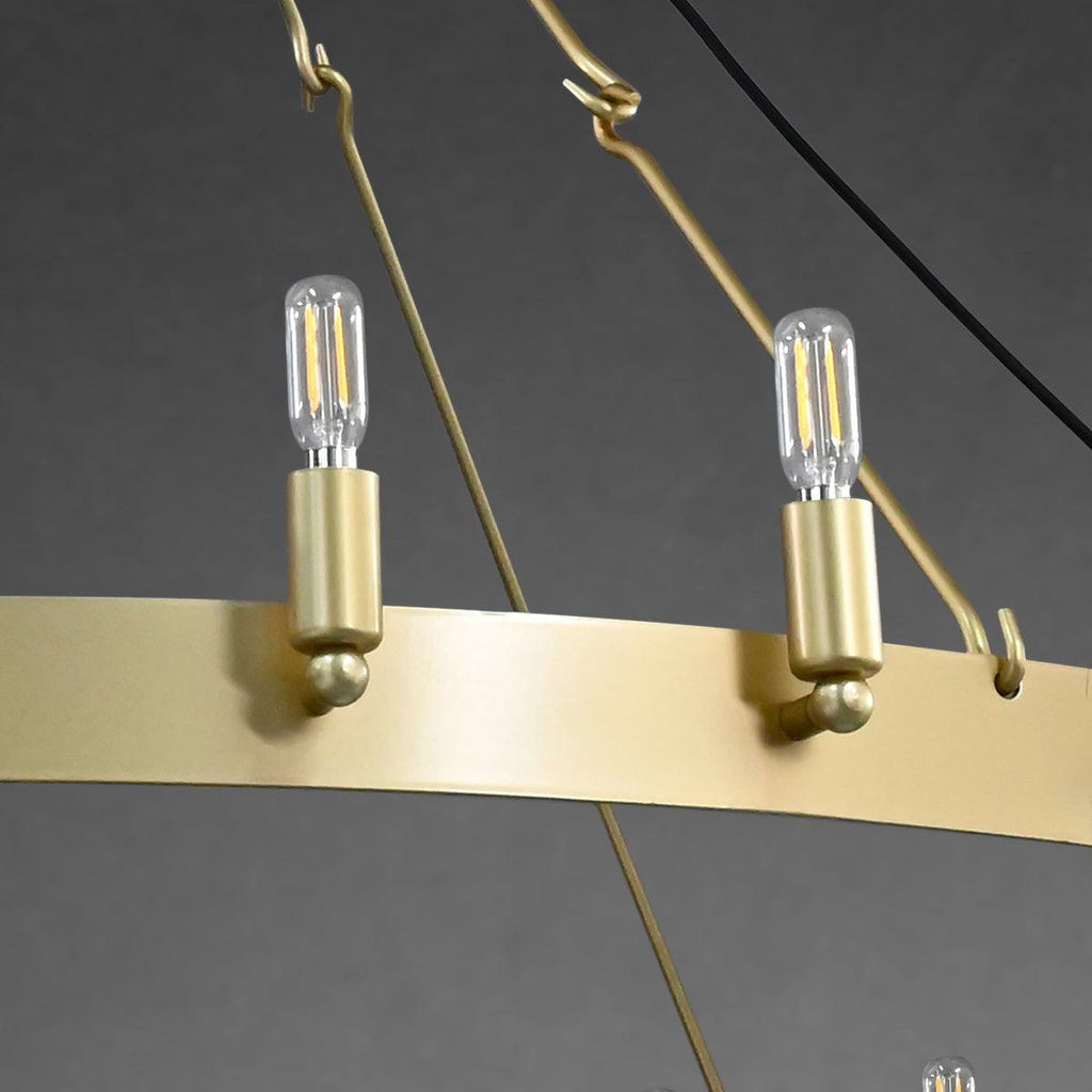 Celestine Vintage Filament Two-Tier Round Chandelier 38"