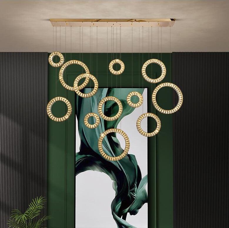 Riviko Aura Grandeur Multi-Ring Round Chandelier - Background Shot