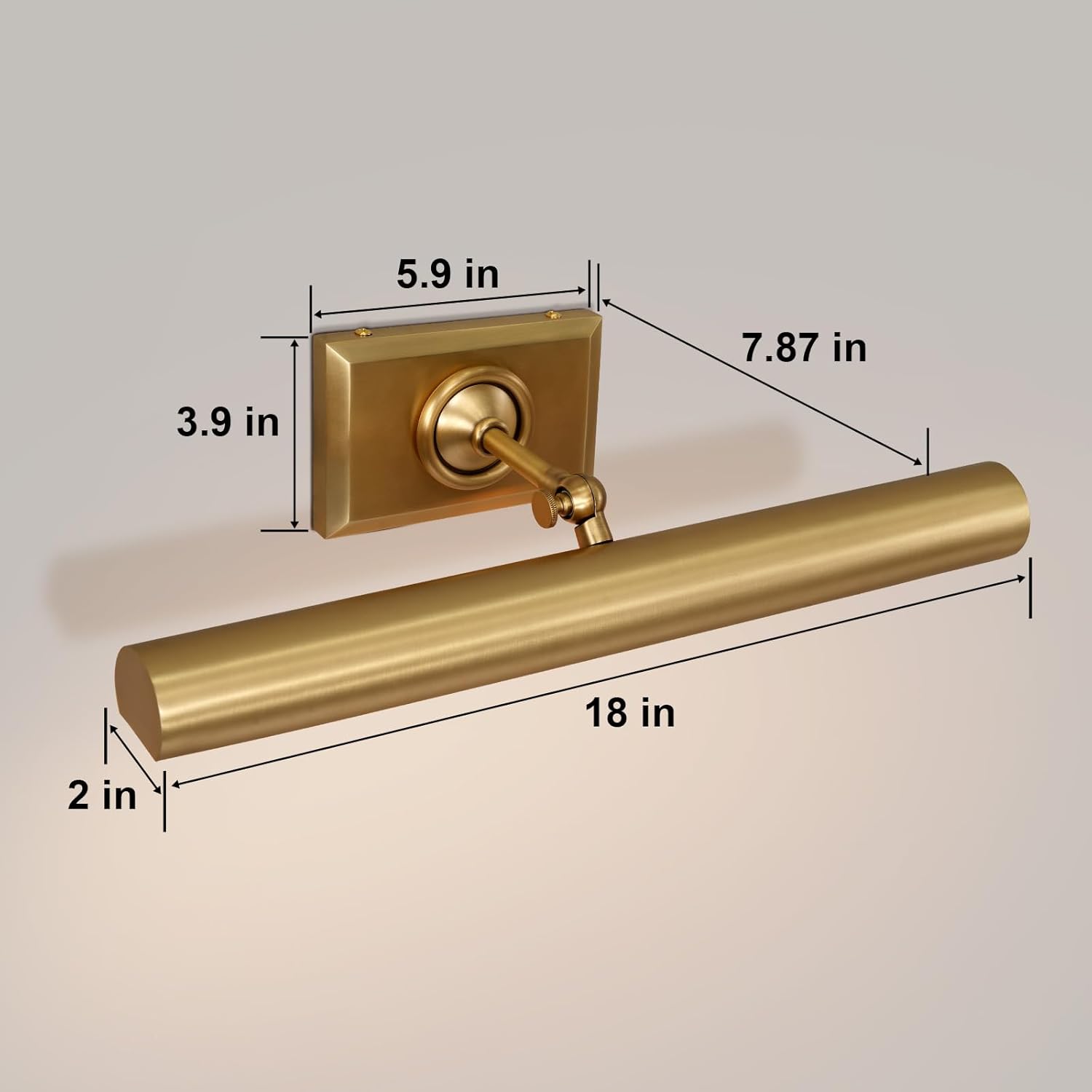 Riviko Gallery Refined Brass Picture Light - Background Shot