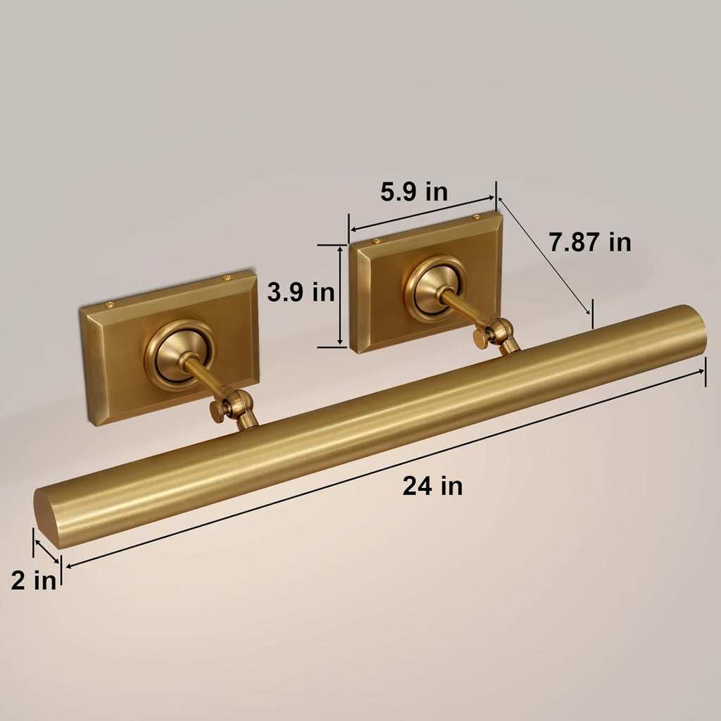 Riviko Gallery Refined Brass Picture Light - Background Shot
