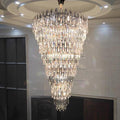 Riviko Grand Tiered Raindrop Crystal Chandelier - Background Shot