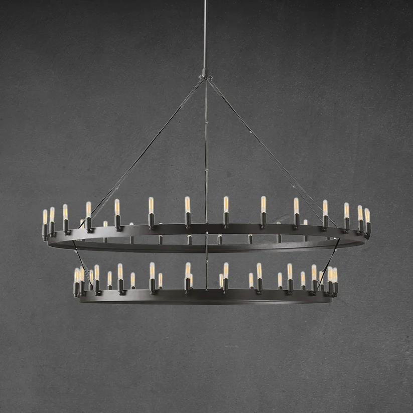 Celestine Vintage Round Chandelier Black Color