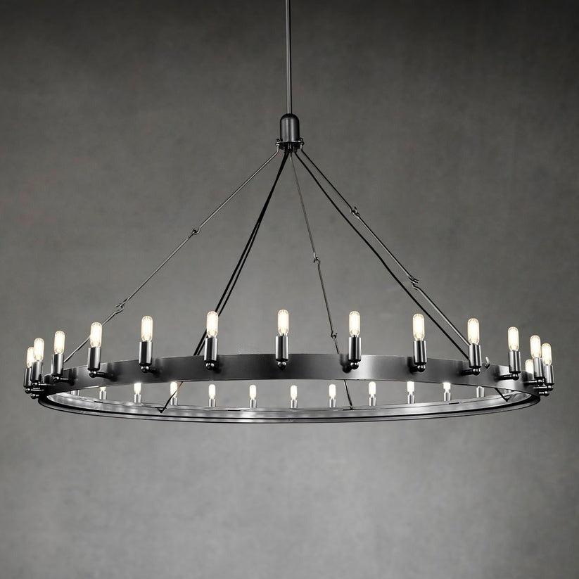Celestine Vintage Round Chandelier Black Color