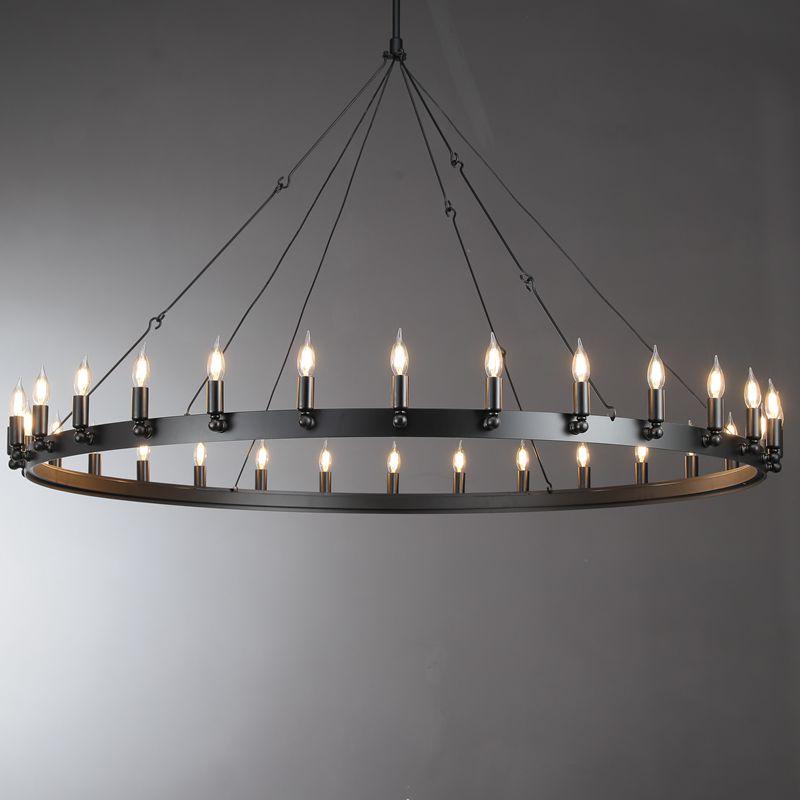 Celestine Vintage Round Chandelier Black Color