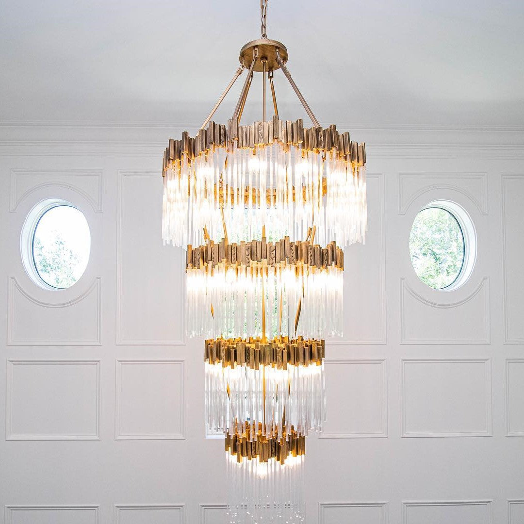 Riviko Grand Radiance Multi-Tiered Round Chandelier - Background Shot