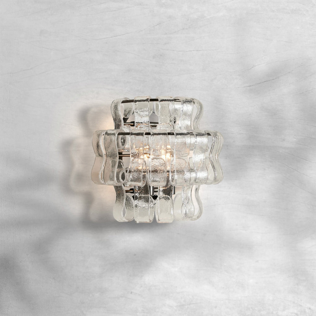 Riviko Lumina Sculpted Glass Wall Sconce - Background Shot