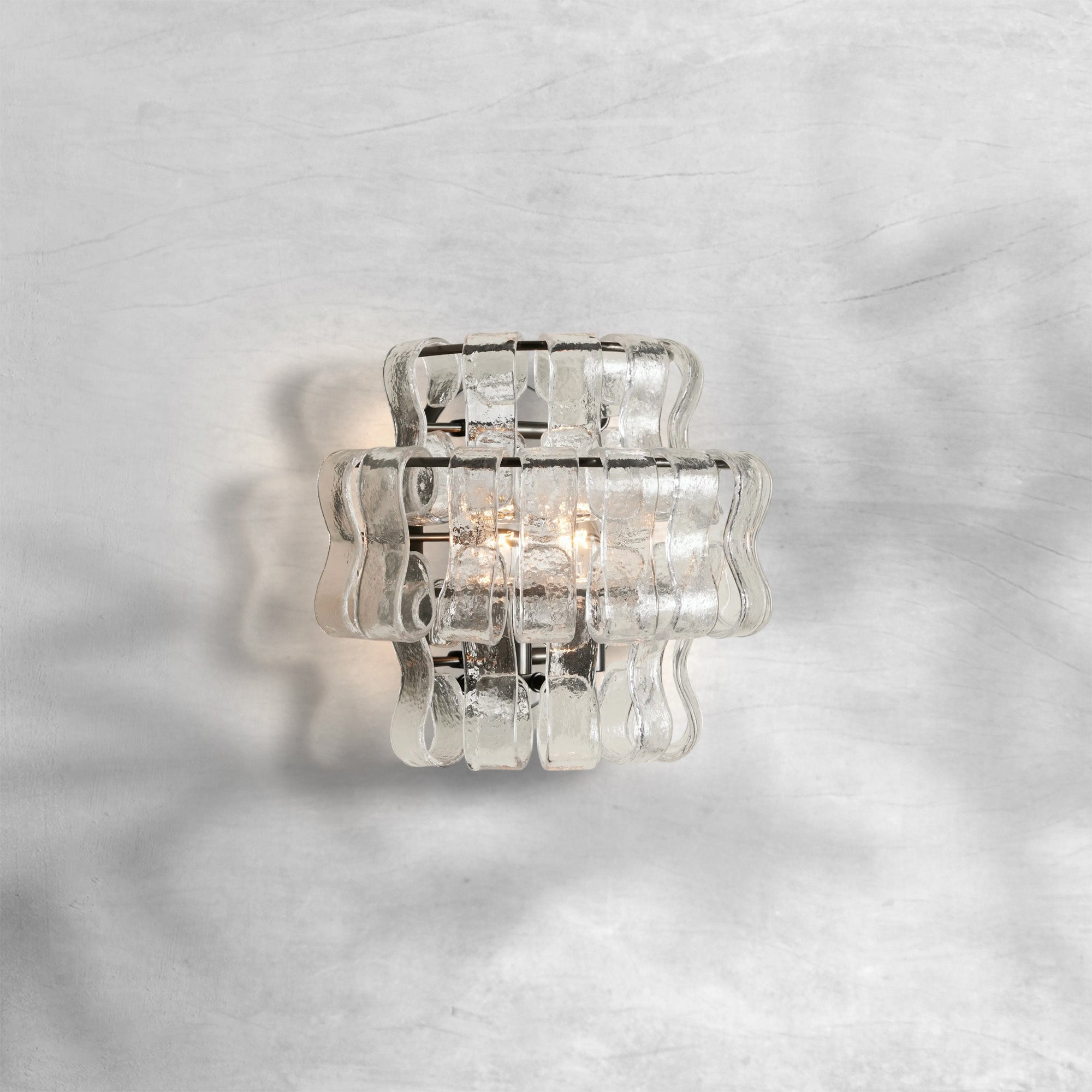 Riviko Lumina Sculpted Glass Wall Sconce - Background Shot