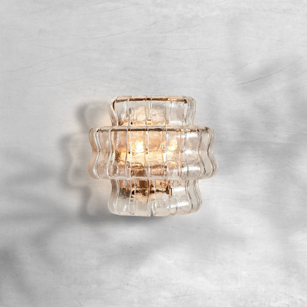 Riviko Lumina Sculpted Glass Wall Sconce - Background Shot