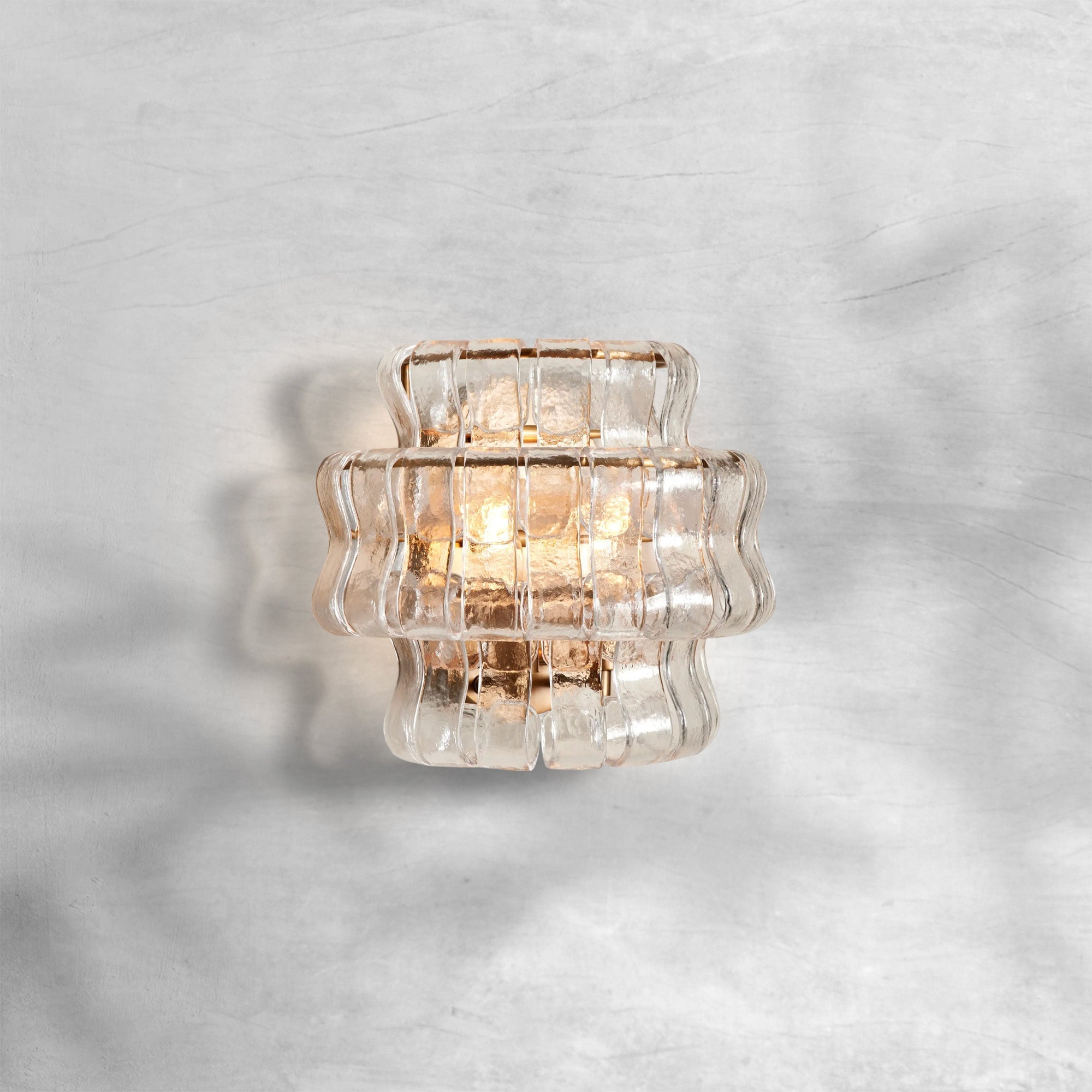 Riviko Lumina Sculpted Glass Wall Sconce - Background Shot