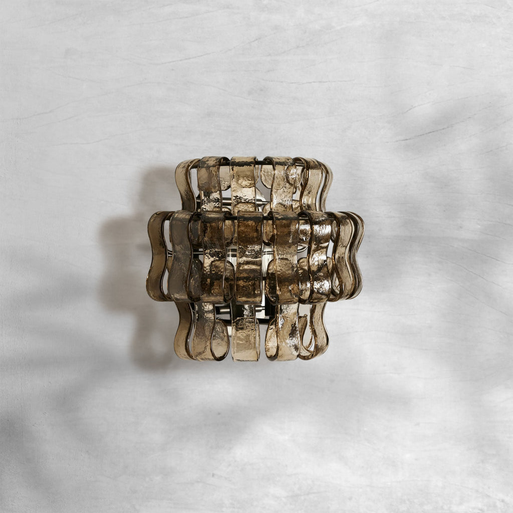 Riviko Lumina Sculpted Glass Wall Sconce - Background Shot