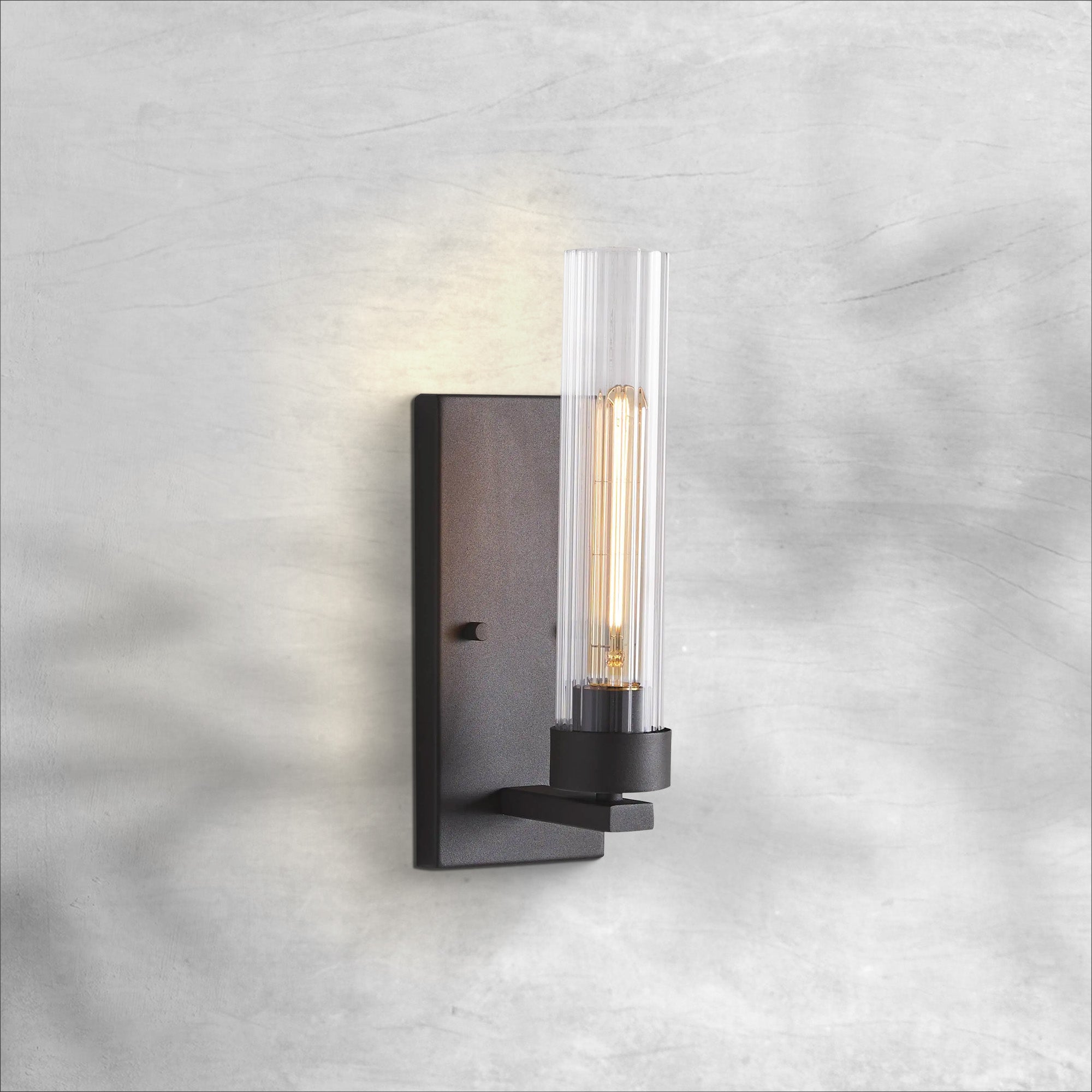 Riviko Refined Fluted Wall Sconce - sophisticated American hallway alcove