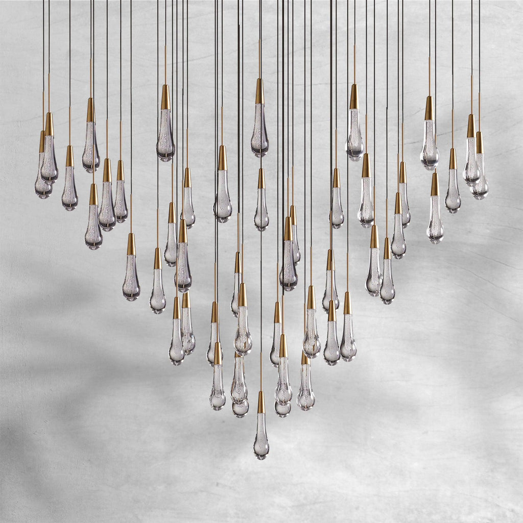 Soltaire Raindrop Round Chandelier 58"W