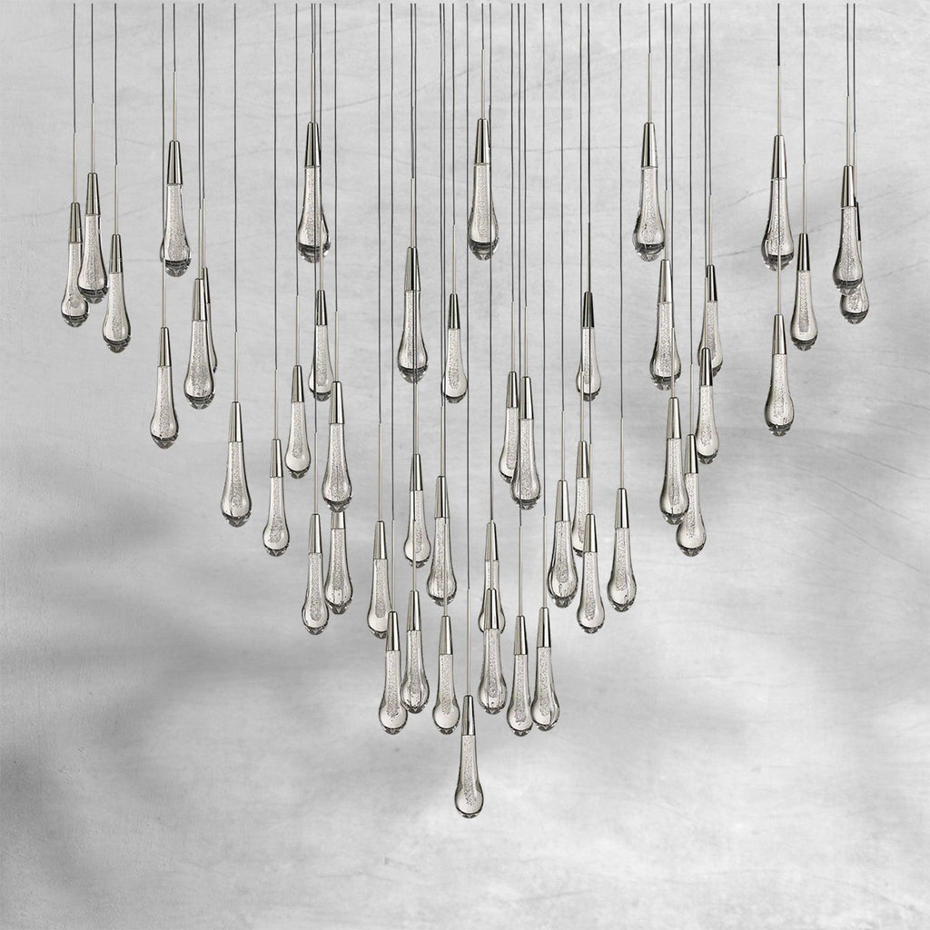 Soltaire Raindrop Round Chandelier 58"W