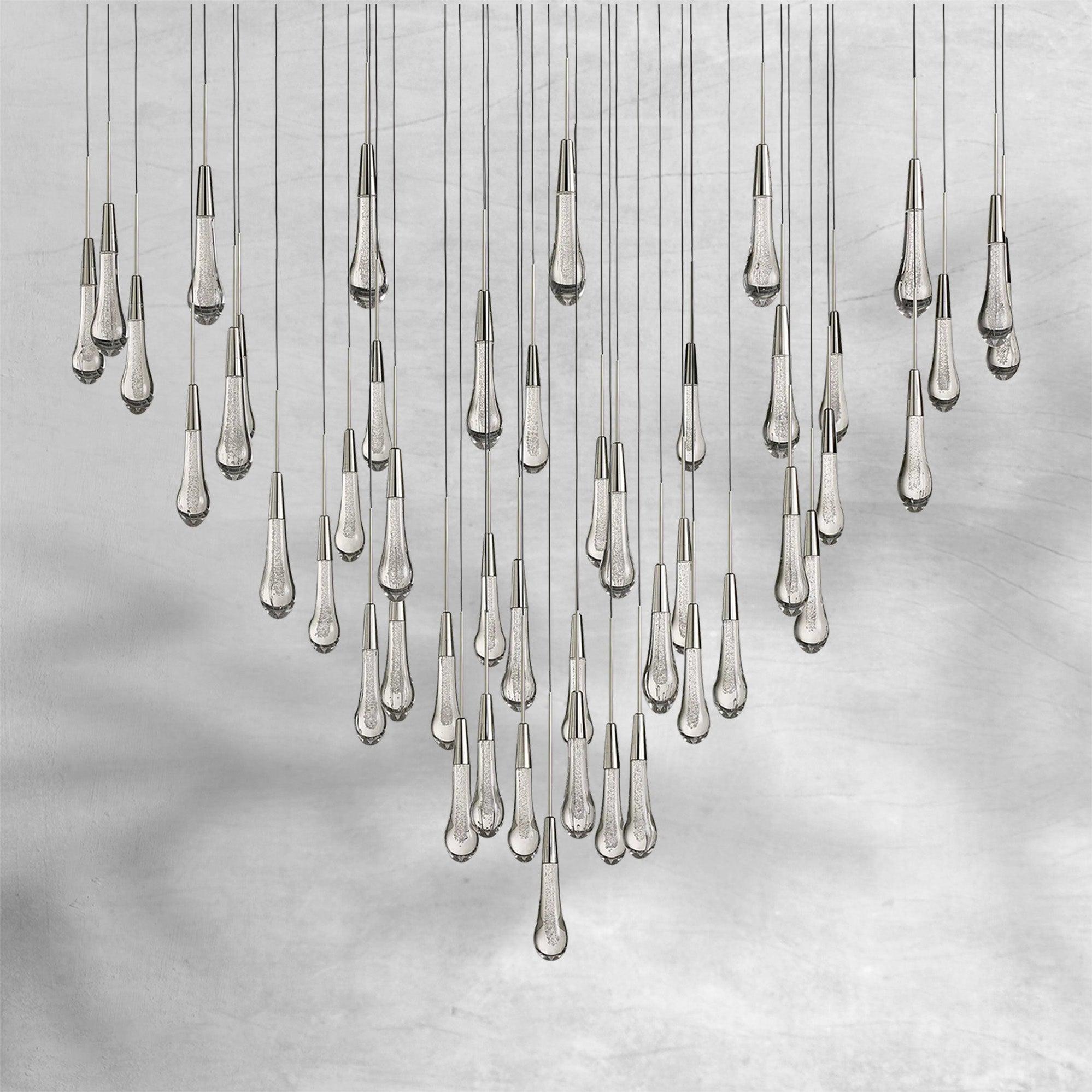 Soltaire Raindrop Round Chandelier 58"W
