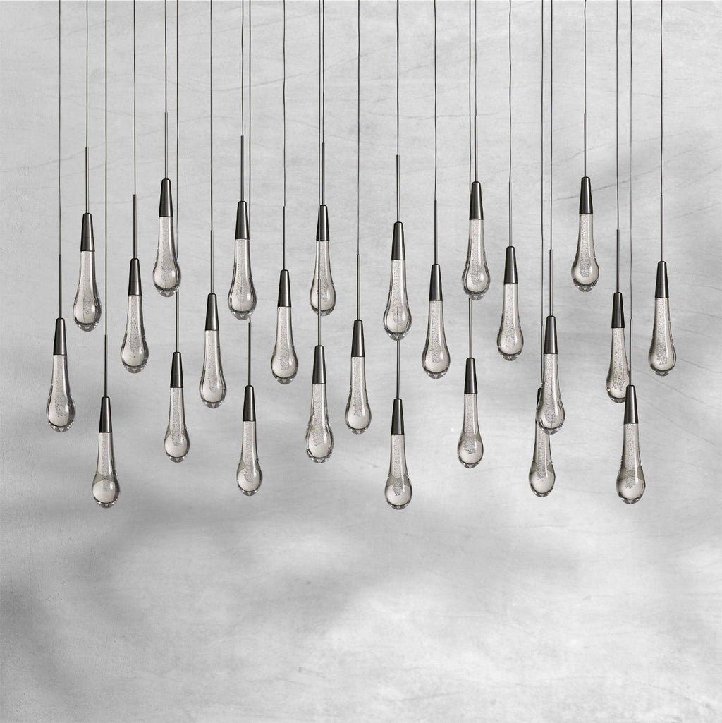 Raindrop Soltaire Linear Chandelier