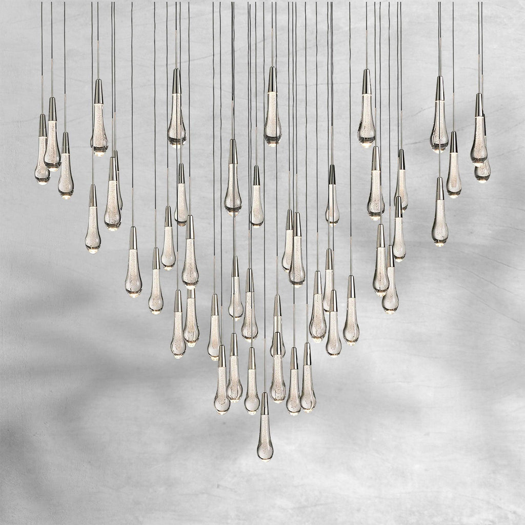 Soltaire Raindrop Round Chandelier 58"W