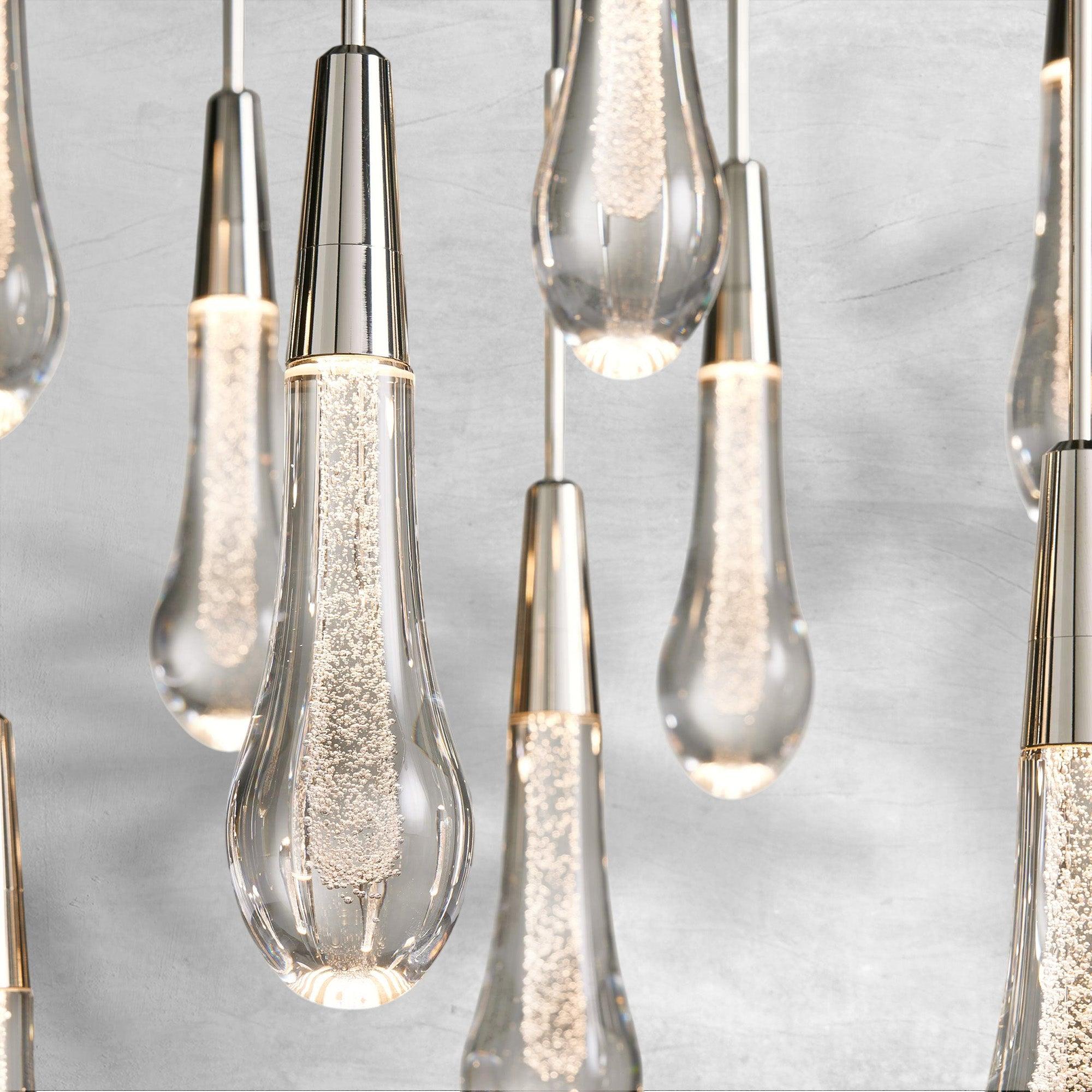 Raindrop Soltaire Linear Chandelier