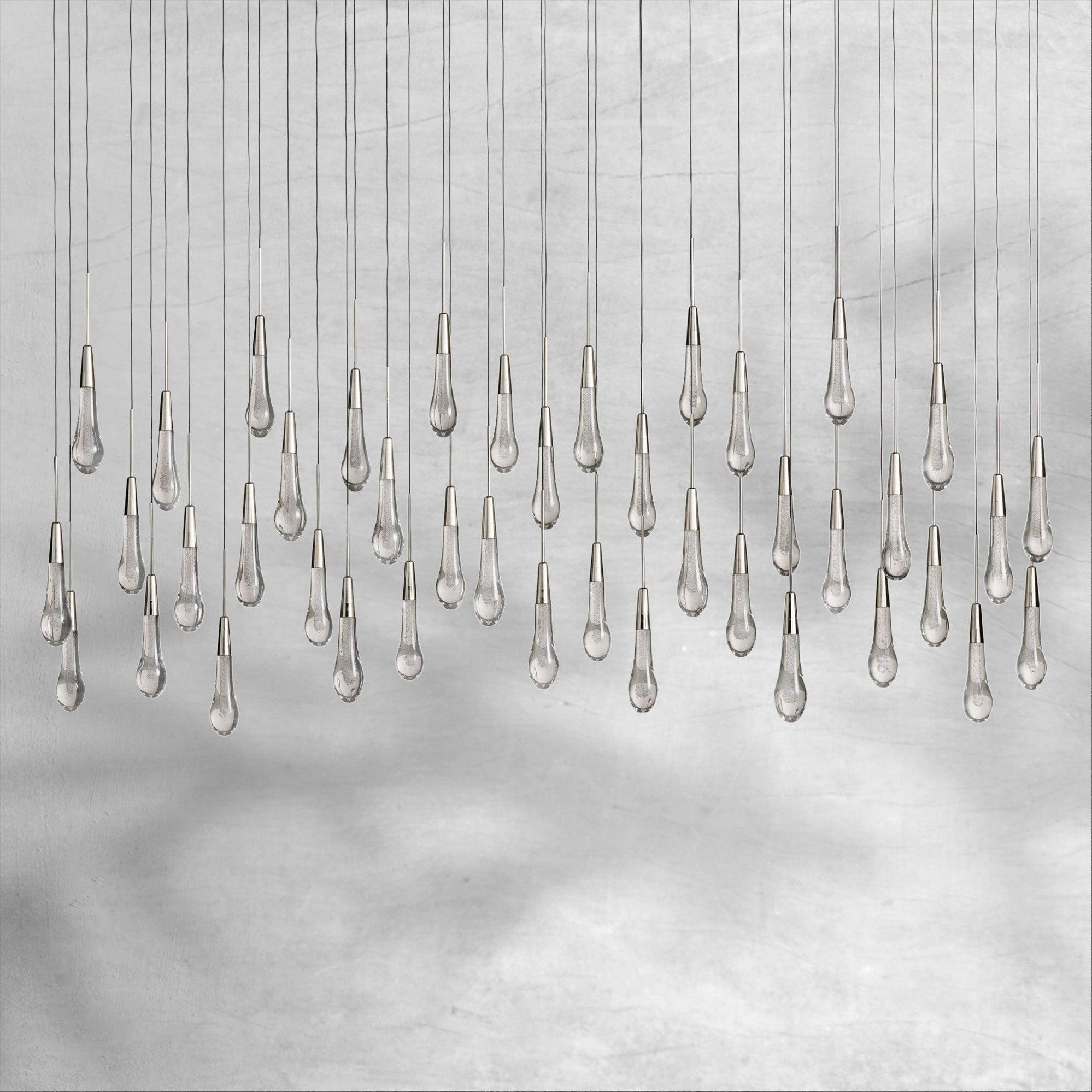 Raindrop Soltaire Linear Chandelier
