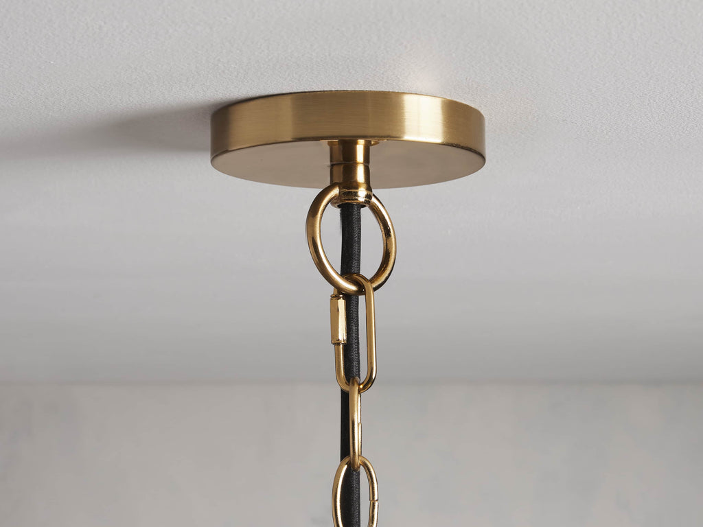Riviko Veridian Dome Brass Pendant - Background Shot