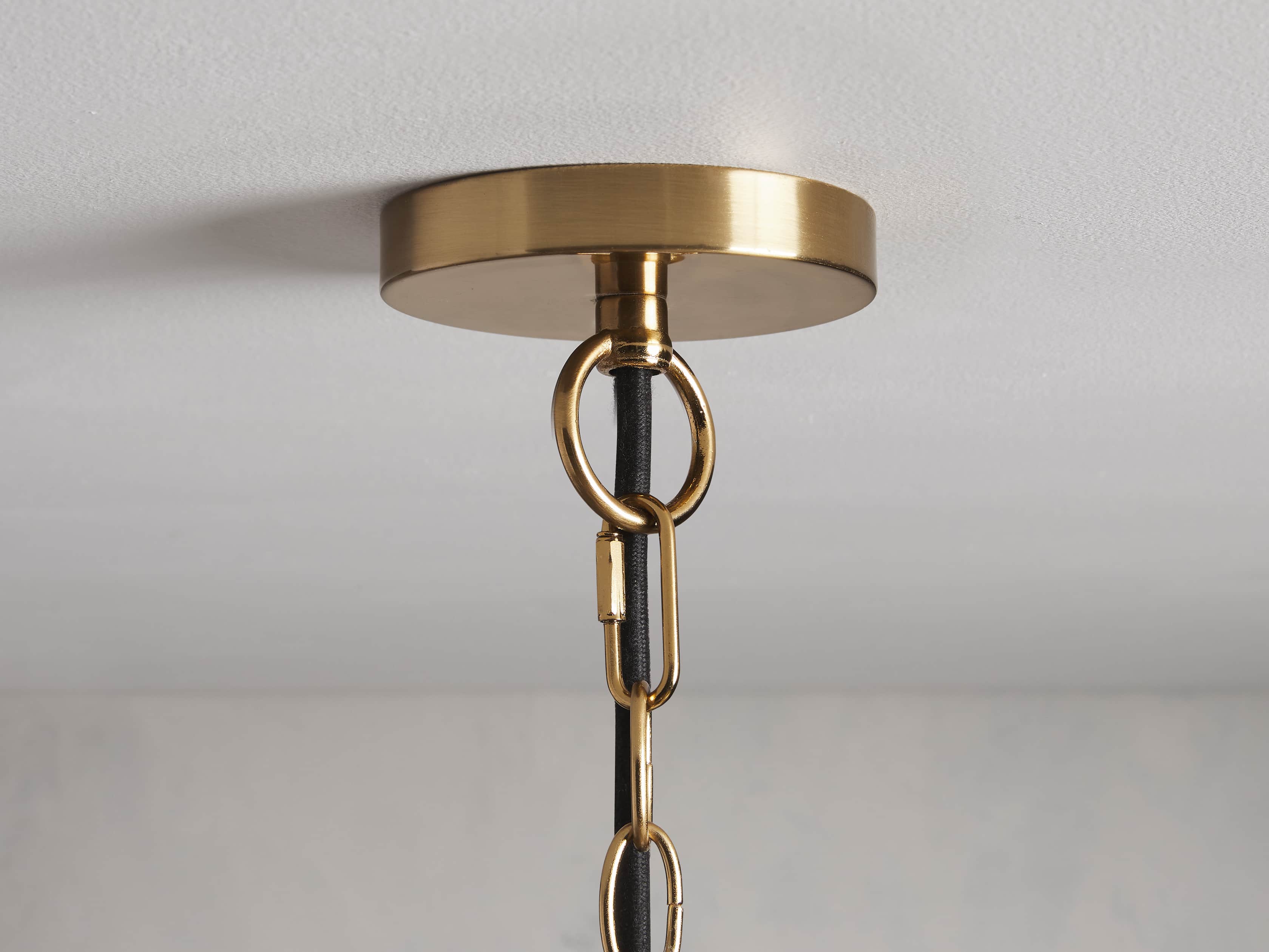 Riviko Veridian Dome Brass Pendant - Background Shot