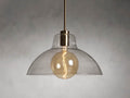 Riviko Veridian Dome Brass Pendant - Background Shot