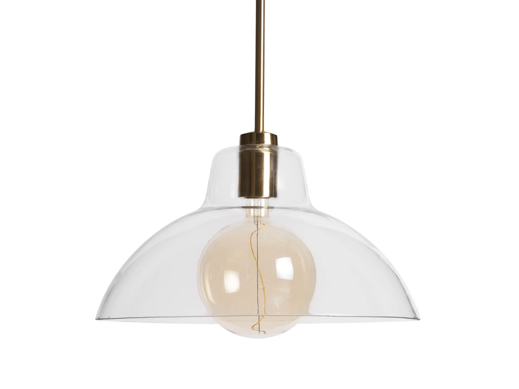 Riviko Veridian Dome Brass Pendant - Background Shot