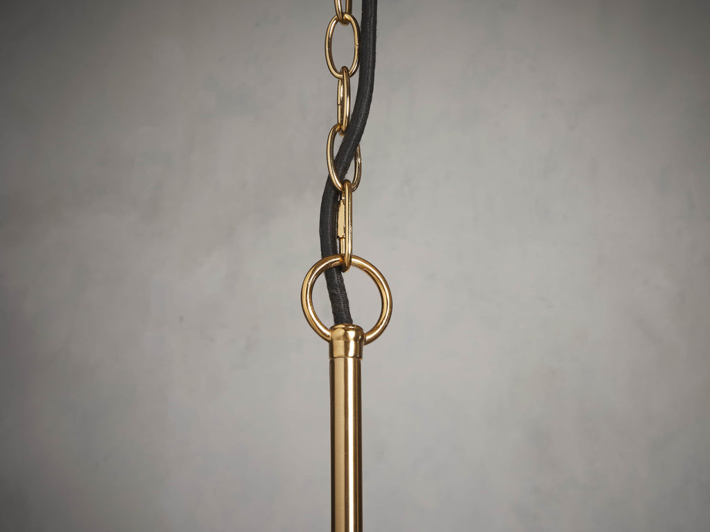 Riviko Veridian Dome Brass Pendant - Background Shot
