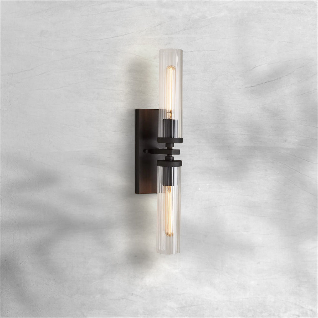 Riviko Aura Fluted 2-Light Wall Sconce - Background Shot