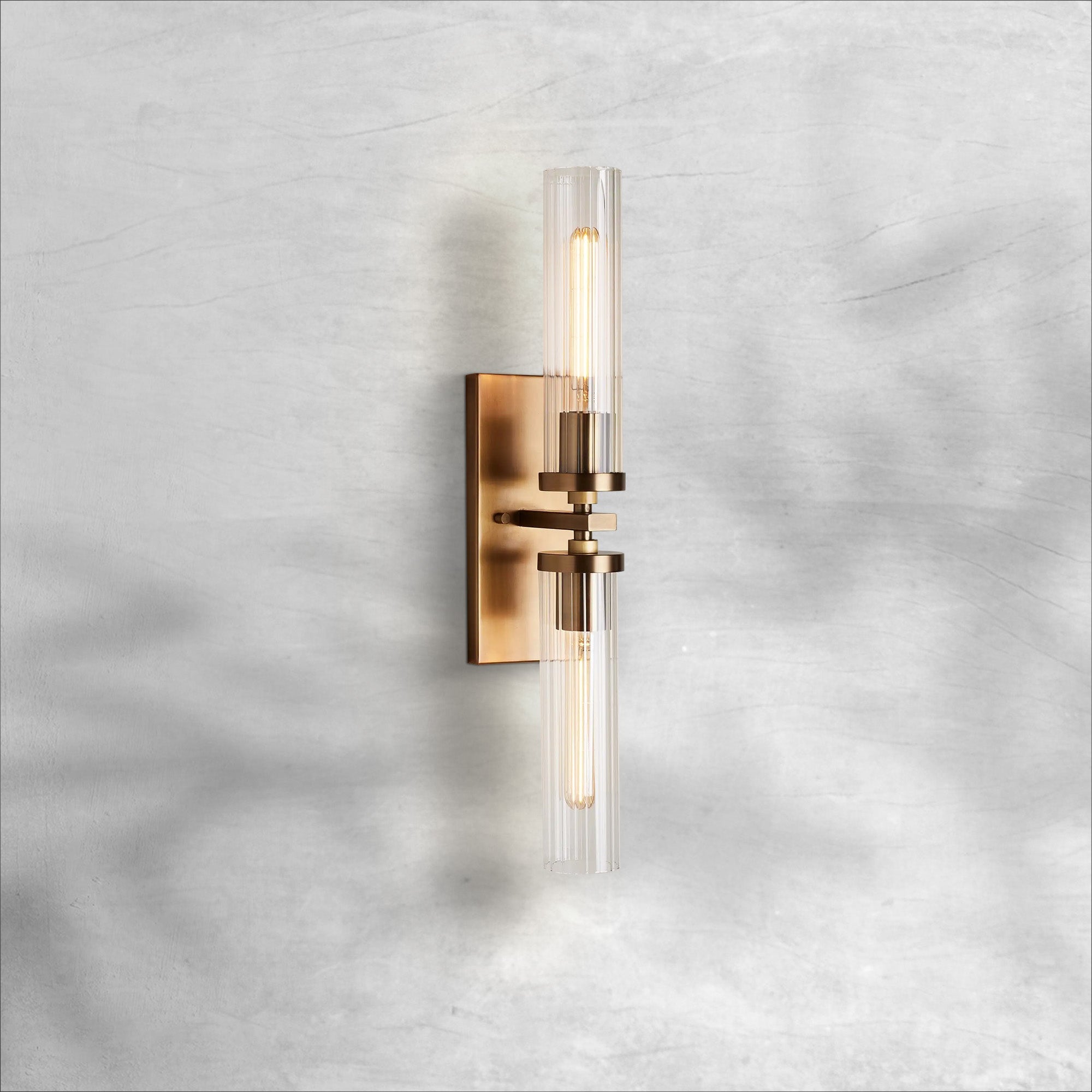 Riviko Aura Fluted 2-Light Wall Sconce - luxury American wine room