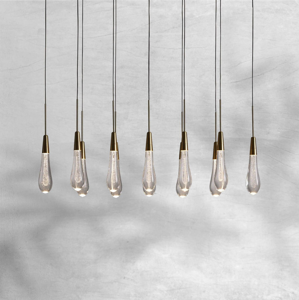 Raindrop Soltaire Linear Chandelier
