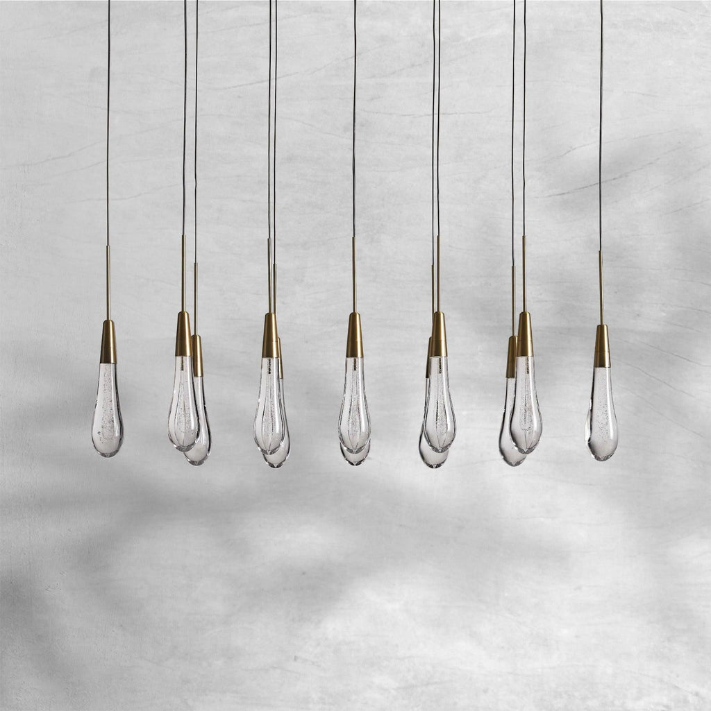 Raindrop Soltaire Linear Chandelier