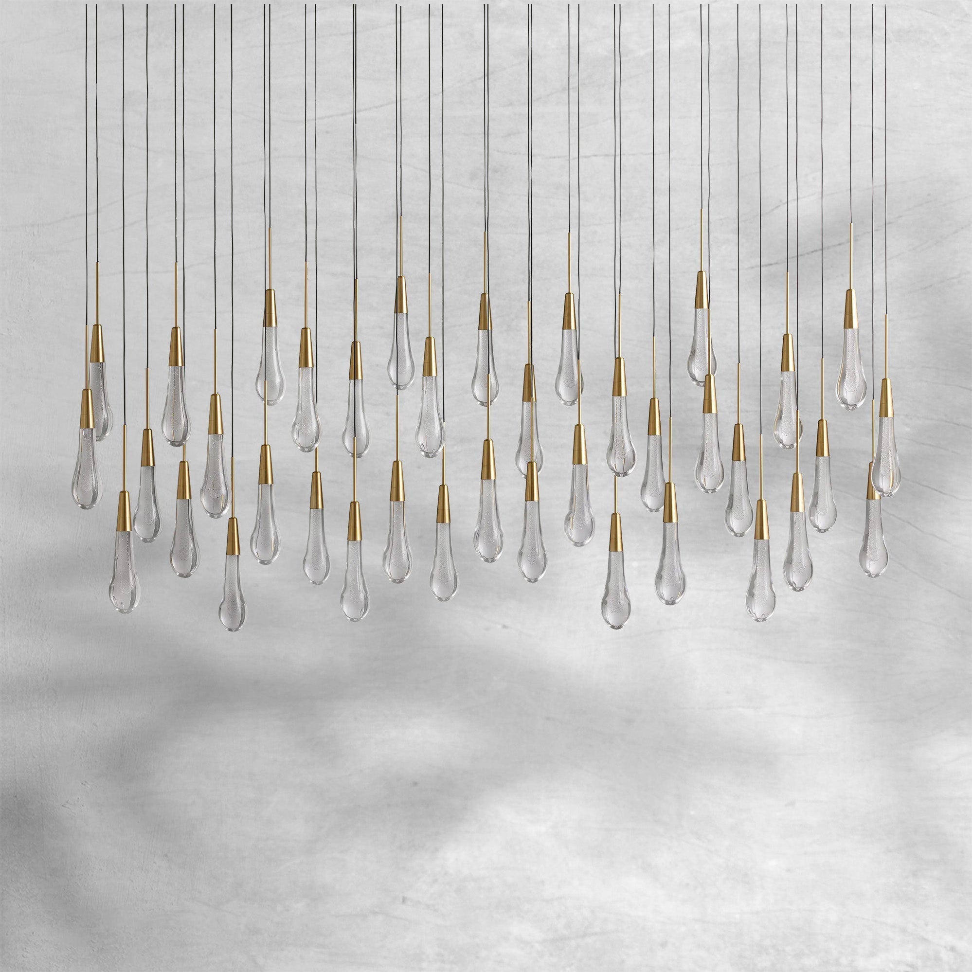 Raindrop Soltaire Linear Chandelier