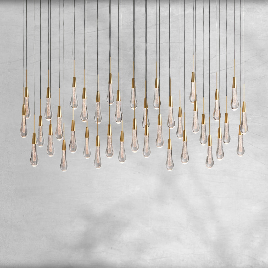 Raindrop Soltaire Linear Chandelier