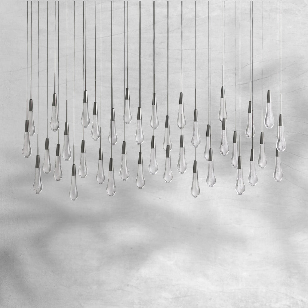 Raindrop Soltaire Linear Chandelier