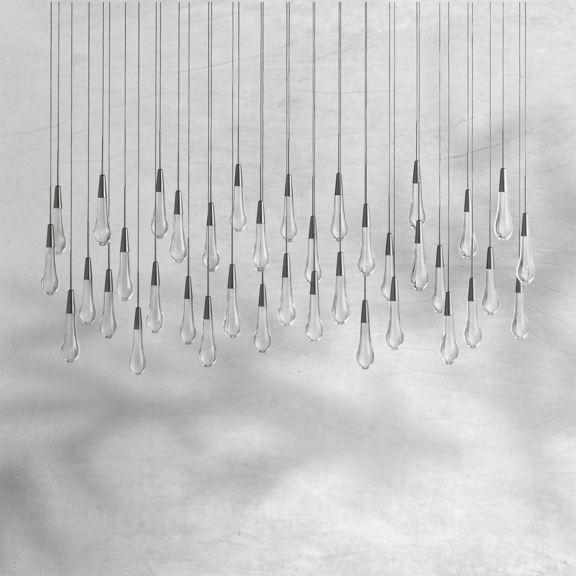 Raindrop Soltaire Linear Chandelier